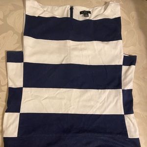 Blue white stripe Ann Taylor tank